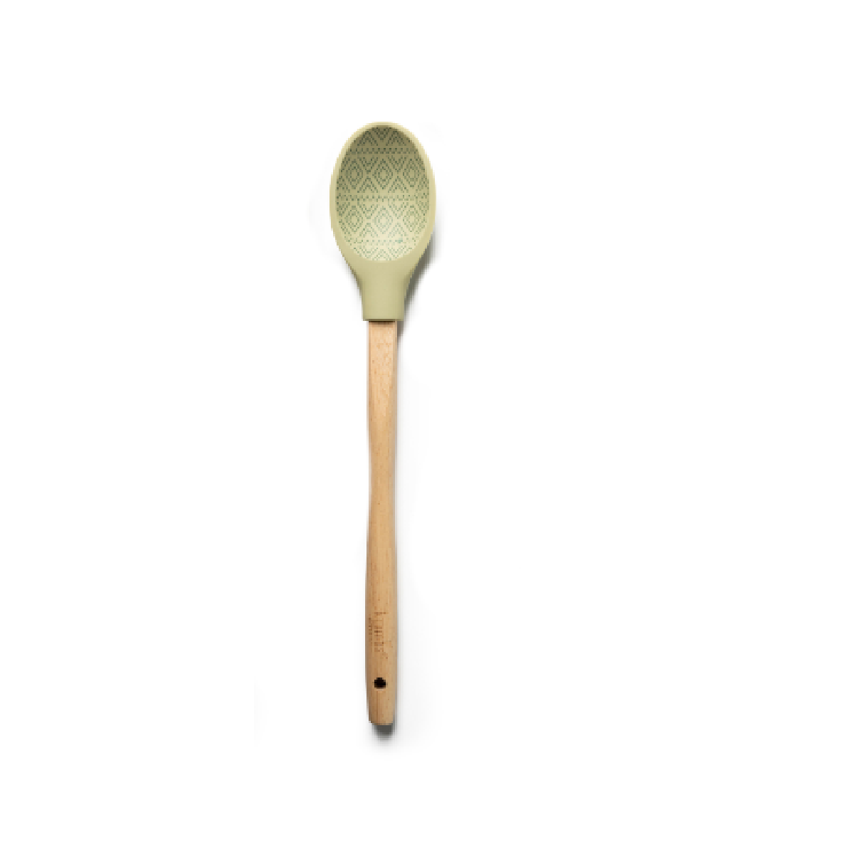 Krumbs Kitchen Farmhouse Spoon, Silicone Spoon with Wood Handle