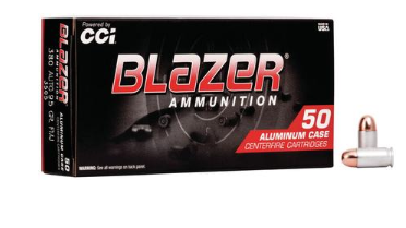 CCI Blazer Aluminum Handgun Ammunition .380 ACP 95 gr FMJ 945 fps 50/box