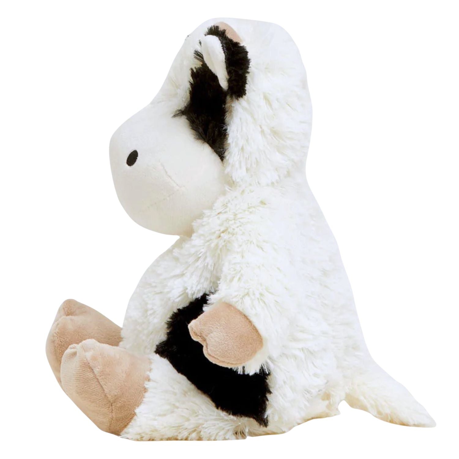 Warmies Heatable Lavender Scent Cozy 13" Plush, Black and White Cow