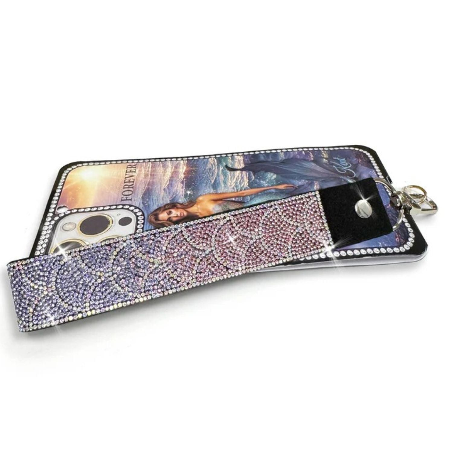 Jacqueline Kent Mermaid Crystal Rhinestone Phone Wrist Lanyard Strap