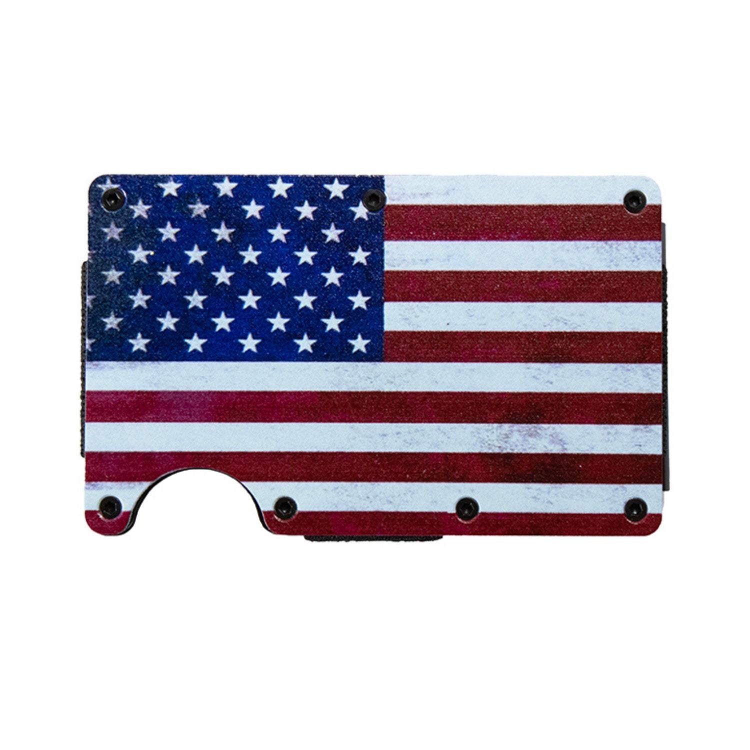 3D Belt Co. Mens American Flag RFID Money Clip Utility Wallet
