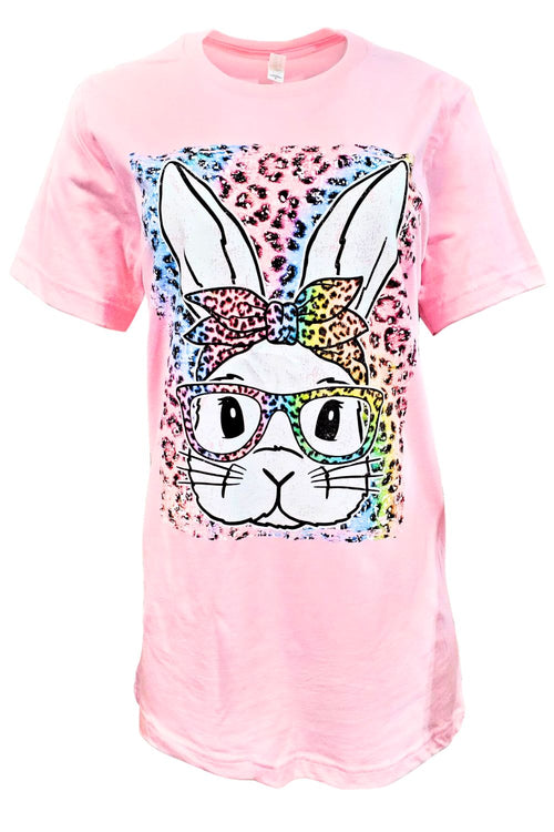Rebel Rose Womens Easter Bunny Graphic Print T-Shirt