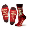 Two Left Feet Holiday Christmas Adult Sock, Big Feet