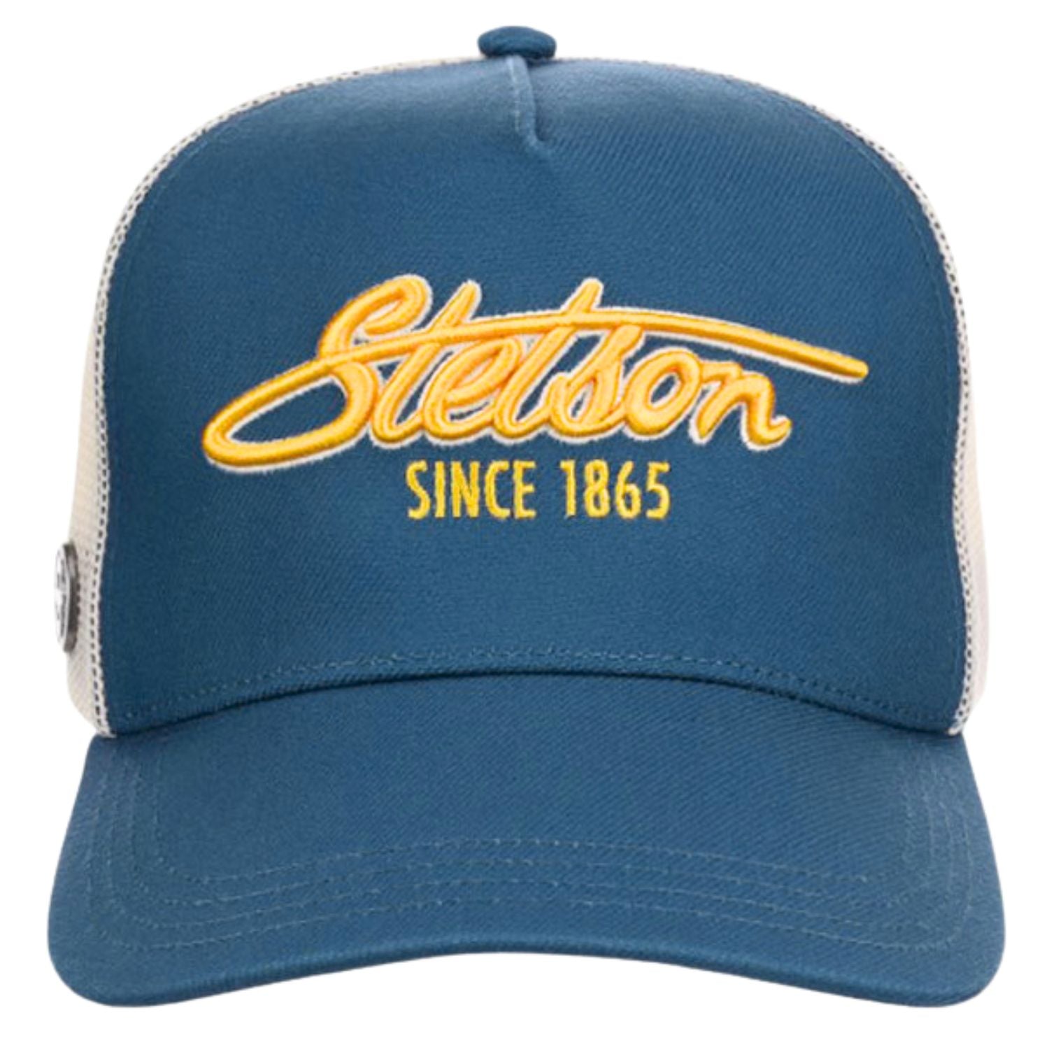 Stetson Yellow 3D Embroidered Logo Adjustable Snapback Trucker Cap Hat