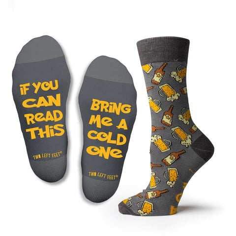 Two Left Feet Printed Adult Sock, Big Feet