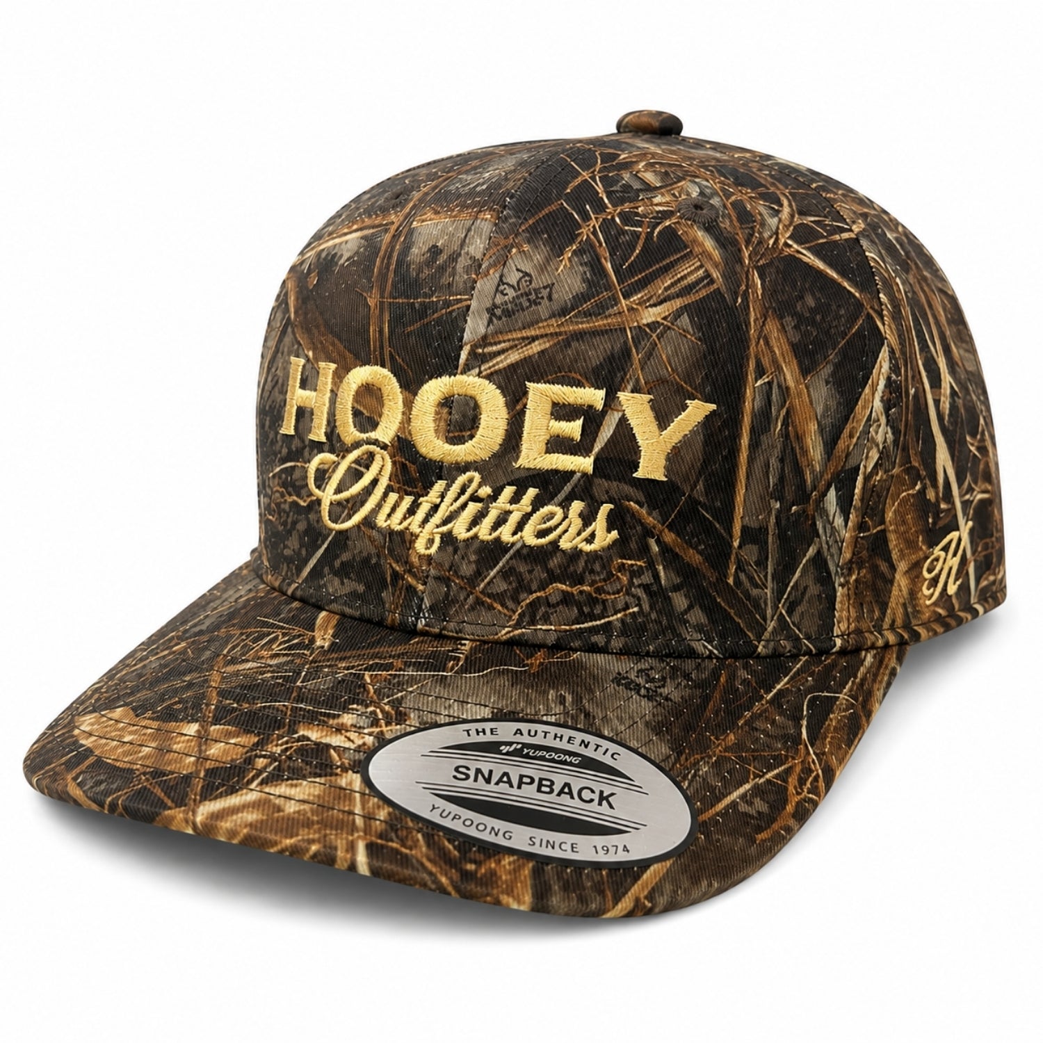 Hooey Men's Outfitters Camo Embroidered High Profile Snapback Hat