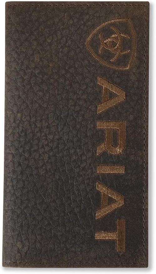 Ariat Mens Bull Hide Leather Rodeo Checkbook Wallet