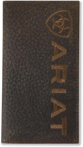 Ariat Mens Bull Hide Leather Rodeo Checkbook Wallet