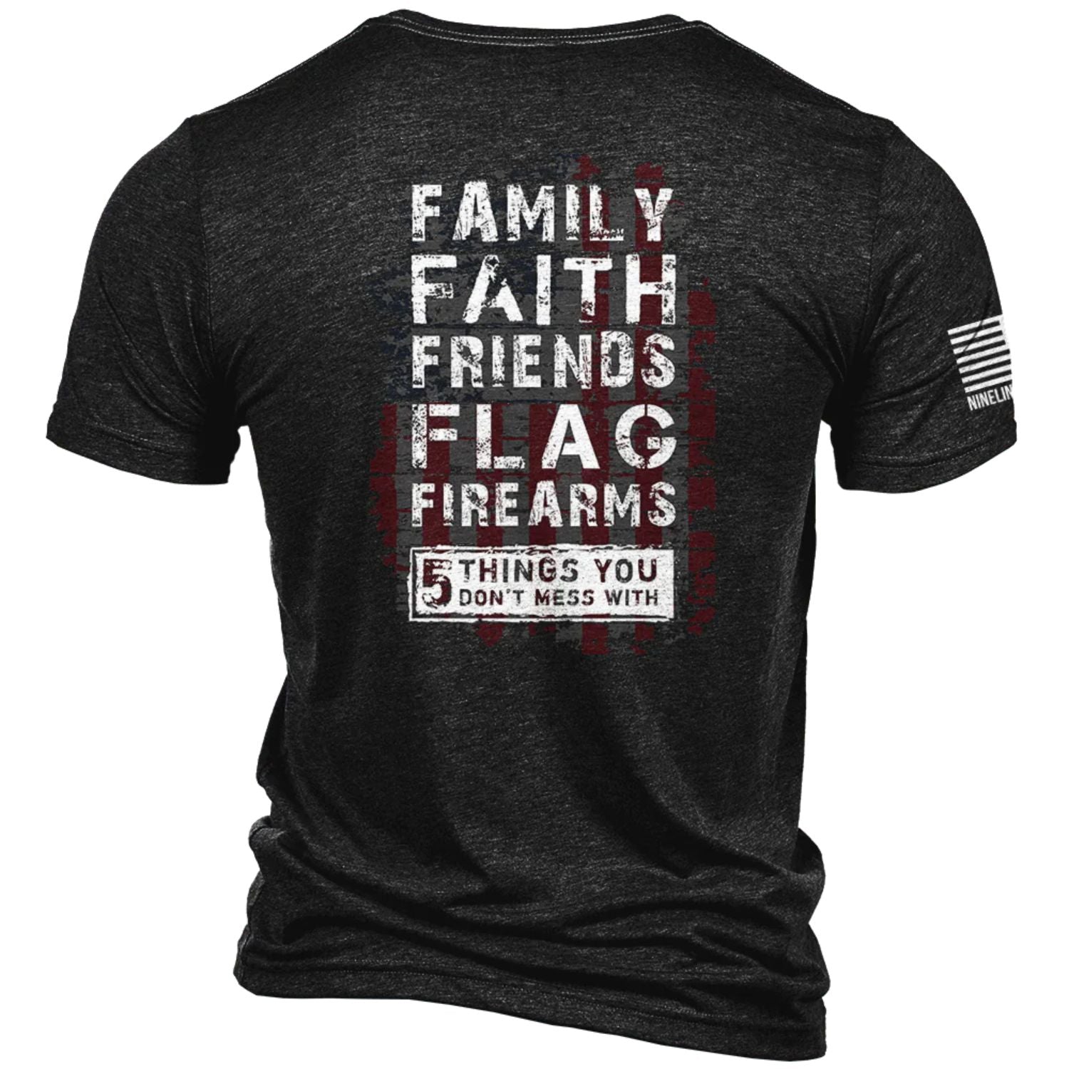 Nine Line Mens 5 Things 2nd Amendment Military T-Shirt
