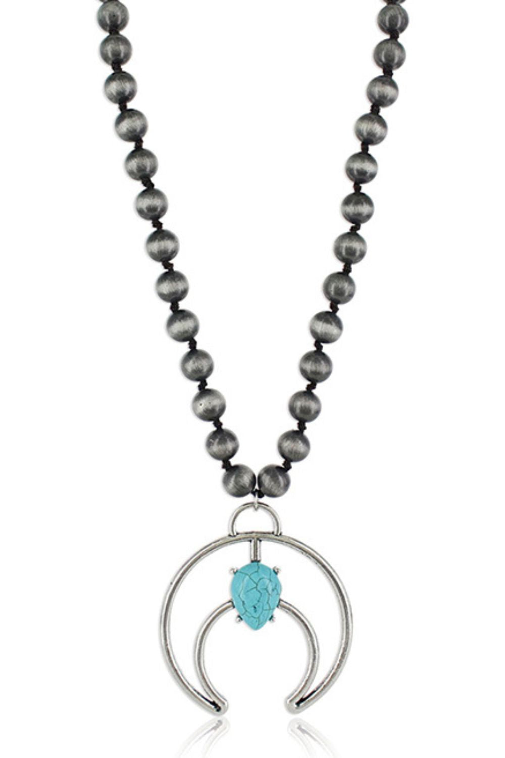 Teardrop Crescent Silver Attitude Jewelry Necklace by Montana Silversmiths