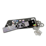 Jacqueline Kent Paw AB Crystal Phone Wrist Strap and Puppy Charm