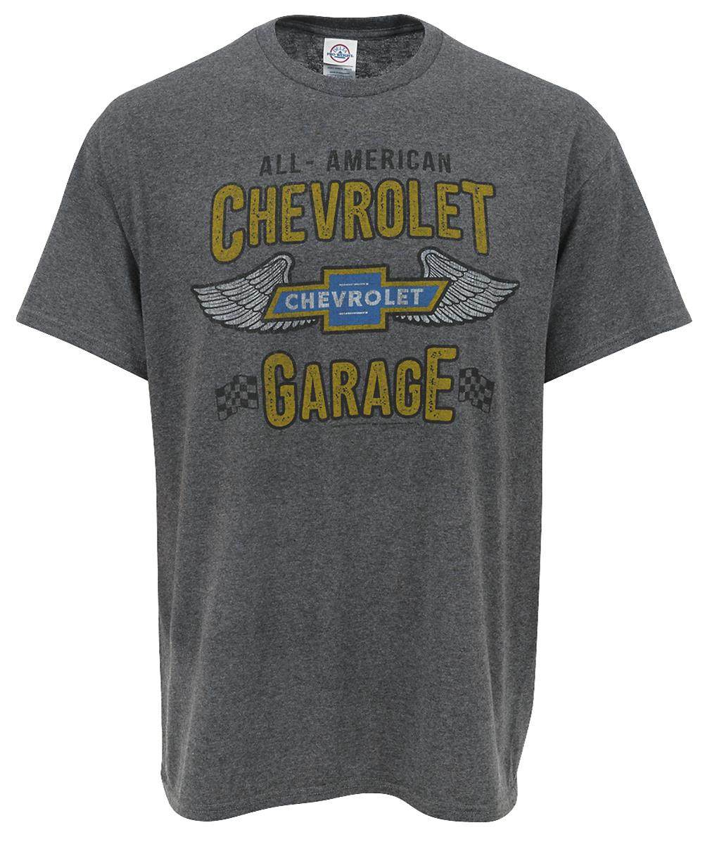 Joe Blow Mens All American Chevrolet Garage Wings Logo Short Sleeve Tee Shirt