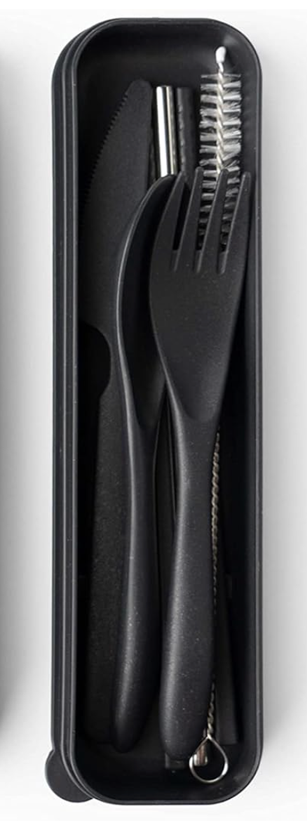 Krumbs Kitchen Against The Grain On-The-Go Wheat Straw Utensil Set