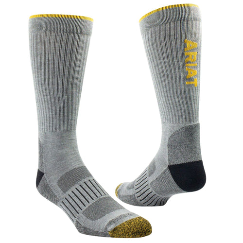 ARIAT Mens High Performance Tek Series Crew Work Sock 2 Pair Pack