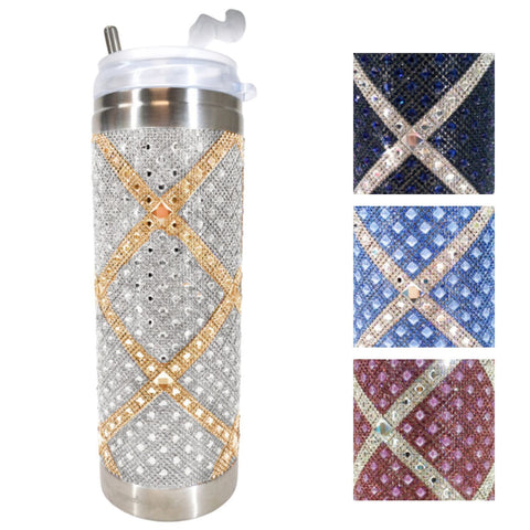 Jacqueline Kent Rhinestone 20oz Bling Tumbler with Clear Lid, Straw and Gift Bag