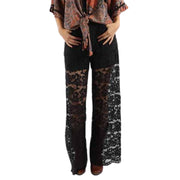 Scully Honey Creek Women's Lace Flare Pants, Black