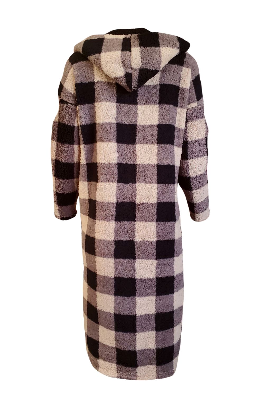 HoneyMe Womens Long Sleeve Plaid Open Cardigan Sweater