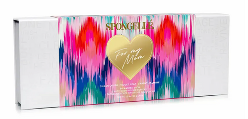 Spongelle "For My Mom" Gift Set, Heart Shaped Body Wash Infused Buffers