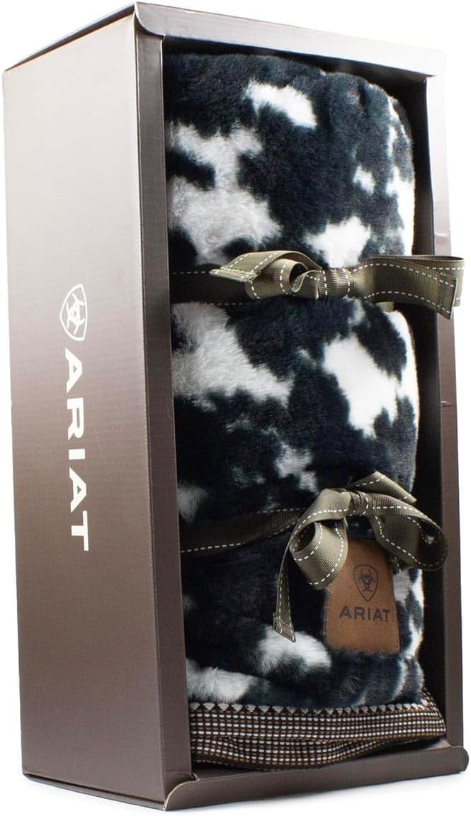 Ariat Soft Cozy Throw Snuggle Blanket Gift Box, Pony (50" x 60")