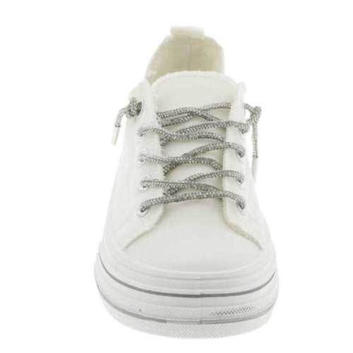 Very G Womens Aman Lace Up Canvas Sneaker