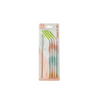 Krumbs Kitchen Tye Dye Silicone Straws, 4 Pack Plus Cleaning Brush