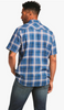 ARIAT Mens Huck Retro Fit Short Sleeve Shirt, Dutch Blue