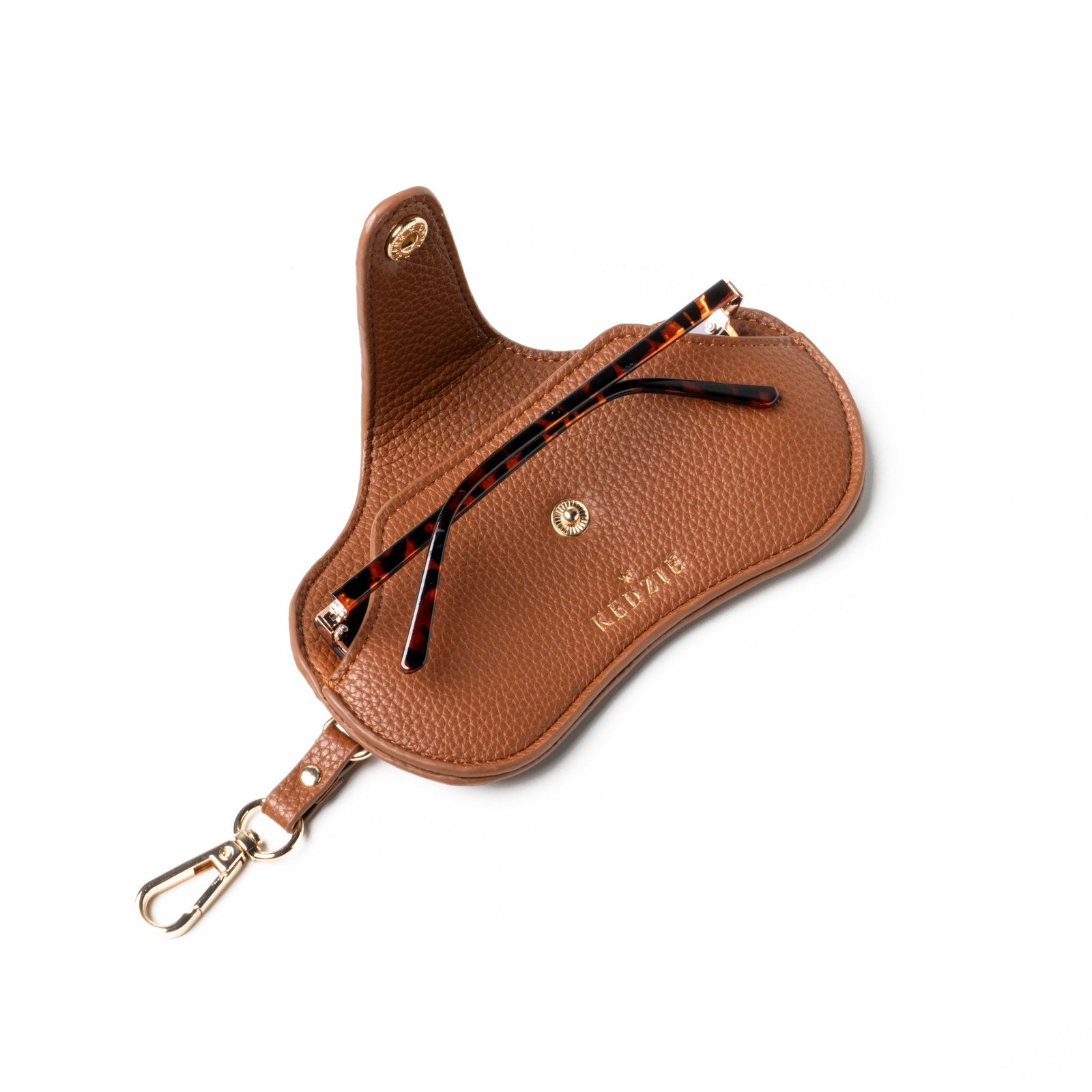 Kedzie Eclipse Vegan Leather Eyewear Case Keychain