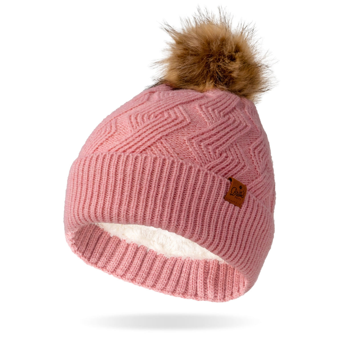 Britt's Knits Diamond Weave Mainstay Pom Hat