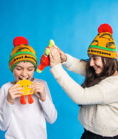 Two Left Feet Kid's Pom Hats, Ultra Soft Knit Pom Hats