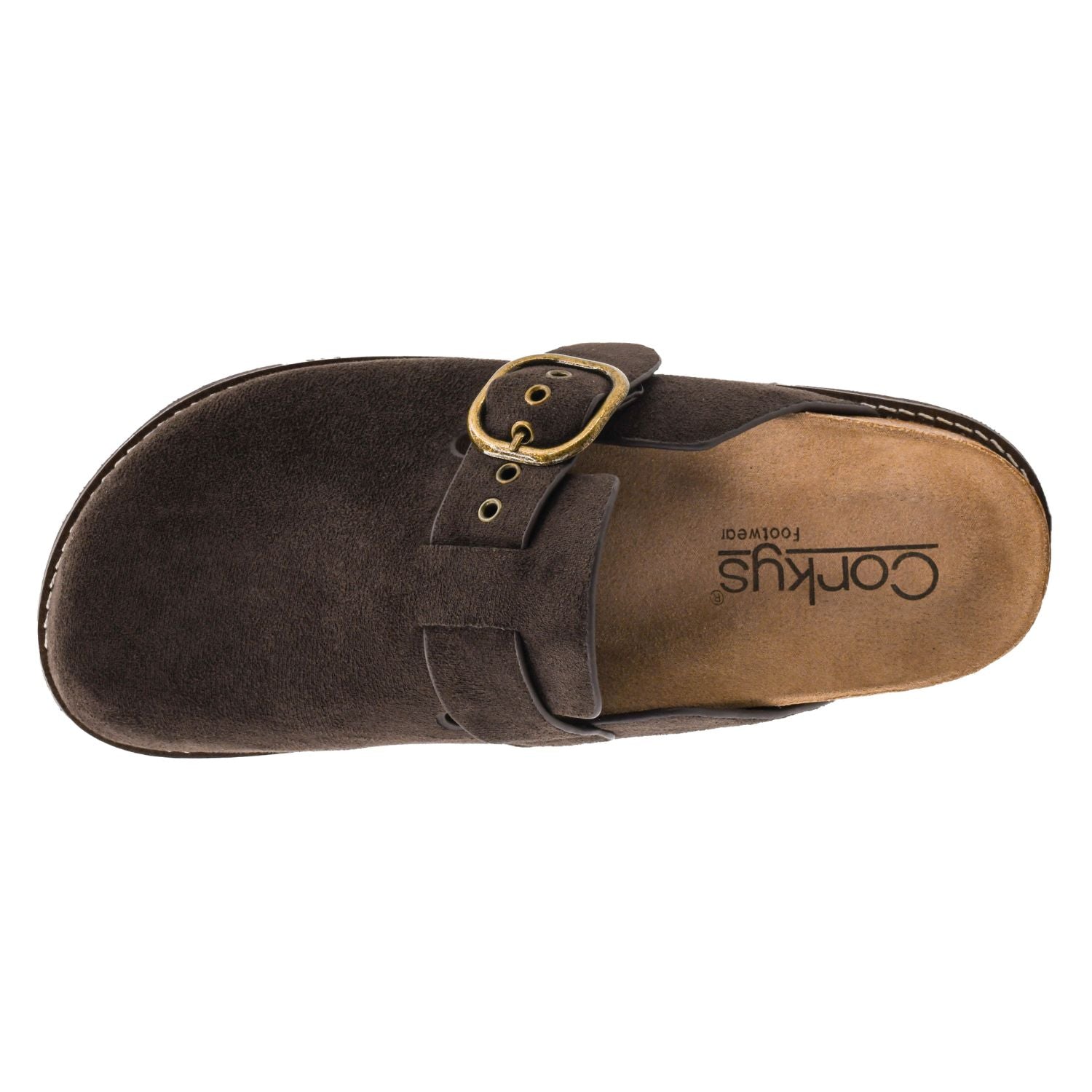 Corkys Womens Distracted Faux Suede Slip-On Mule