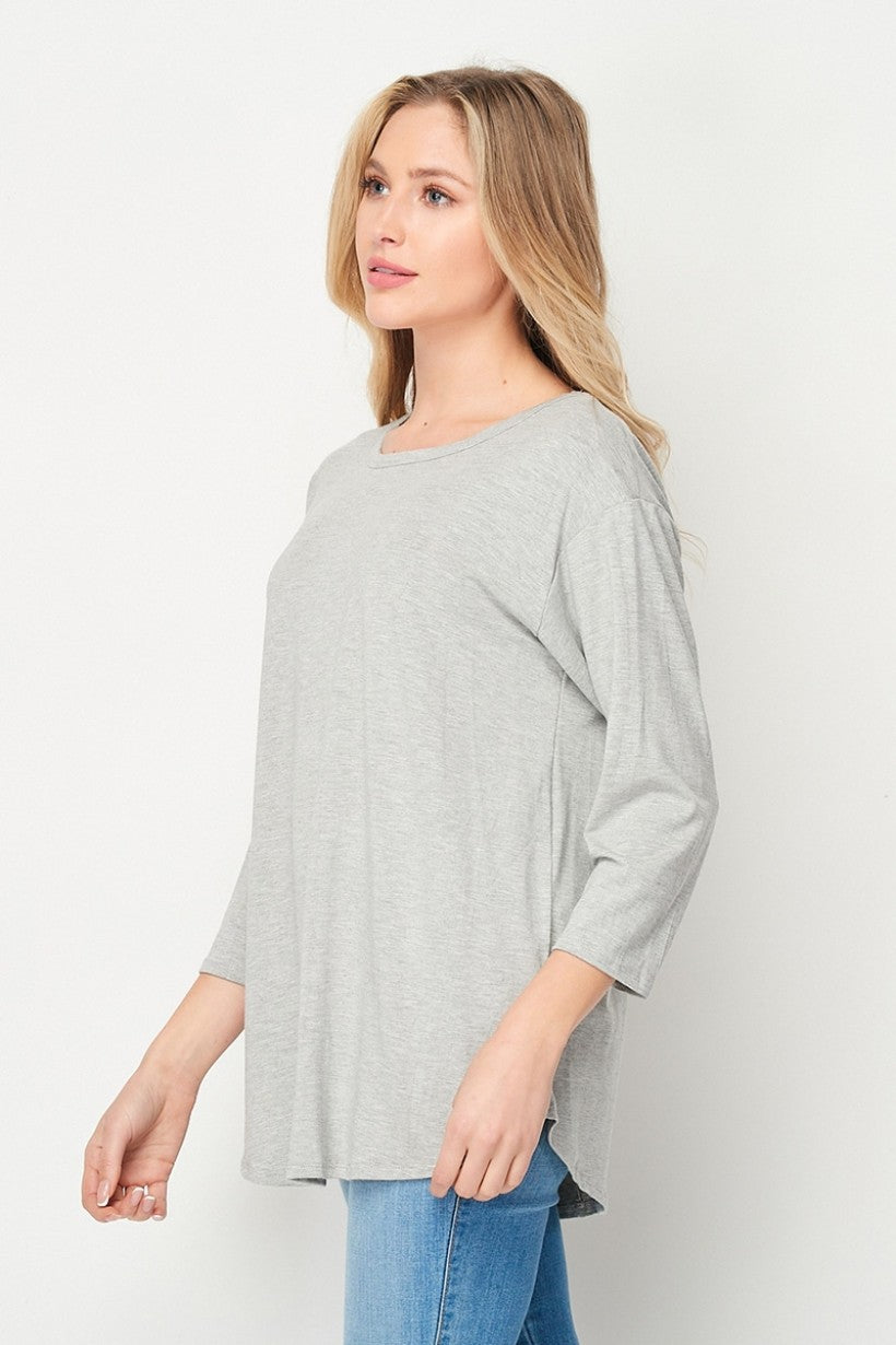 HoneyMe Womens Open Back Cross Straps Knit Tunic Top