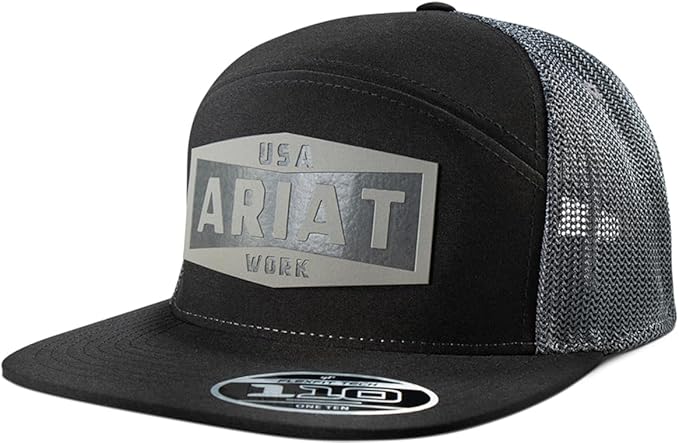 Ariat Mens Ariat Work Logo Patch Adjustable Snapback Cap Hat, Black