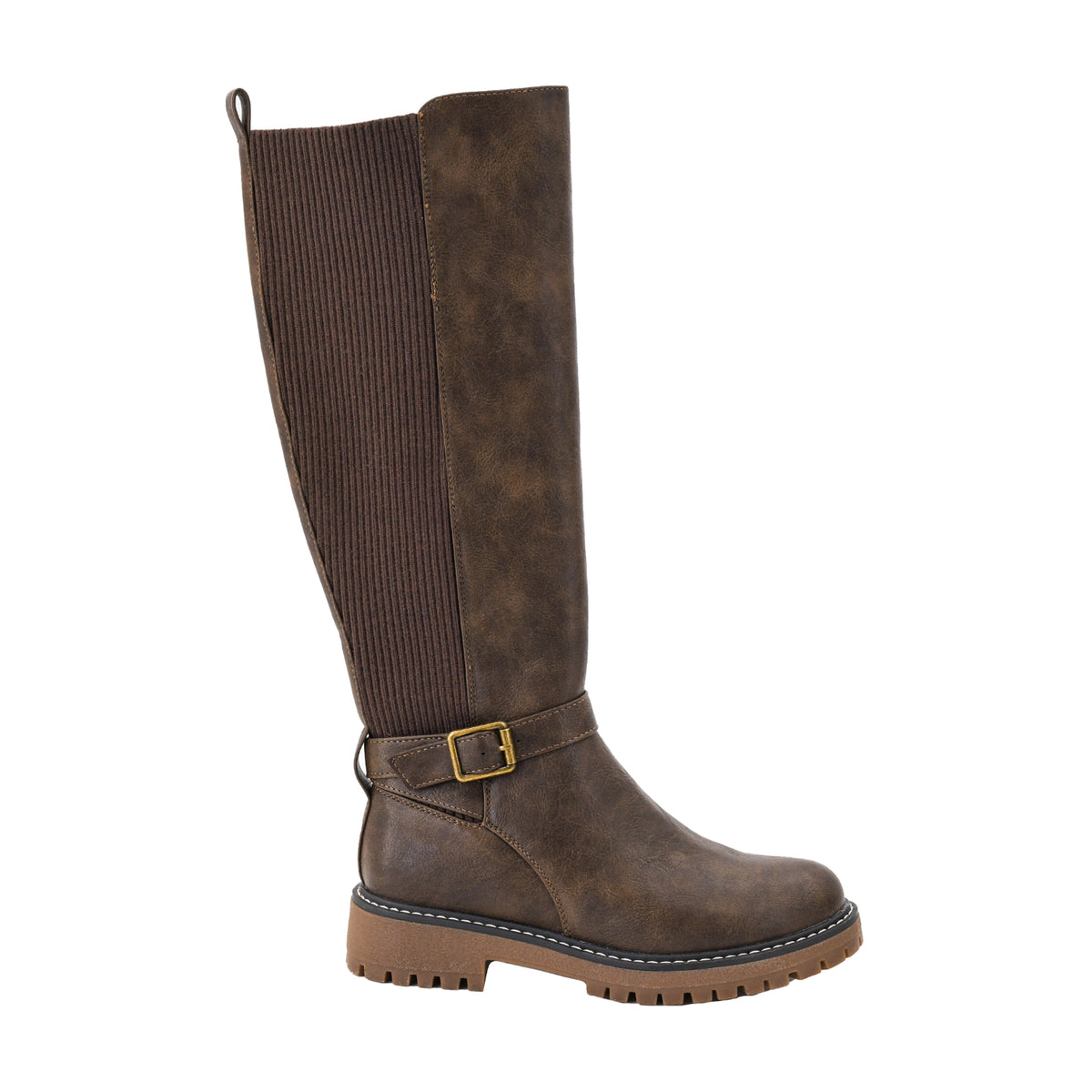 Corkys Let's Grab Coffee Women's Knee High Buckle Boots, Mocha