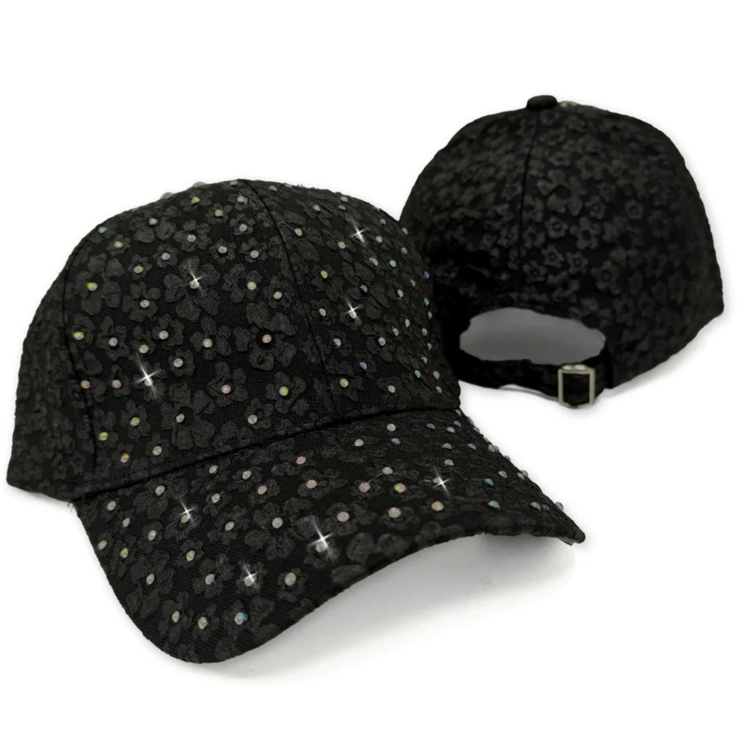 Jacqueline Kent Womens Adjustable Strap Ballcap Hat, Black