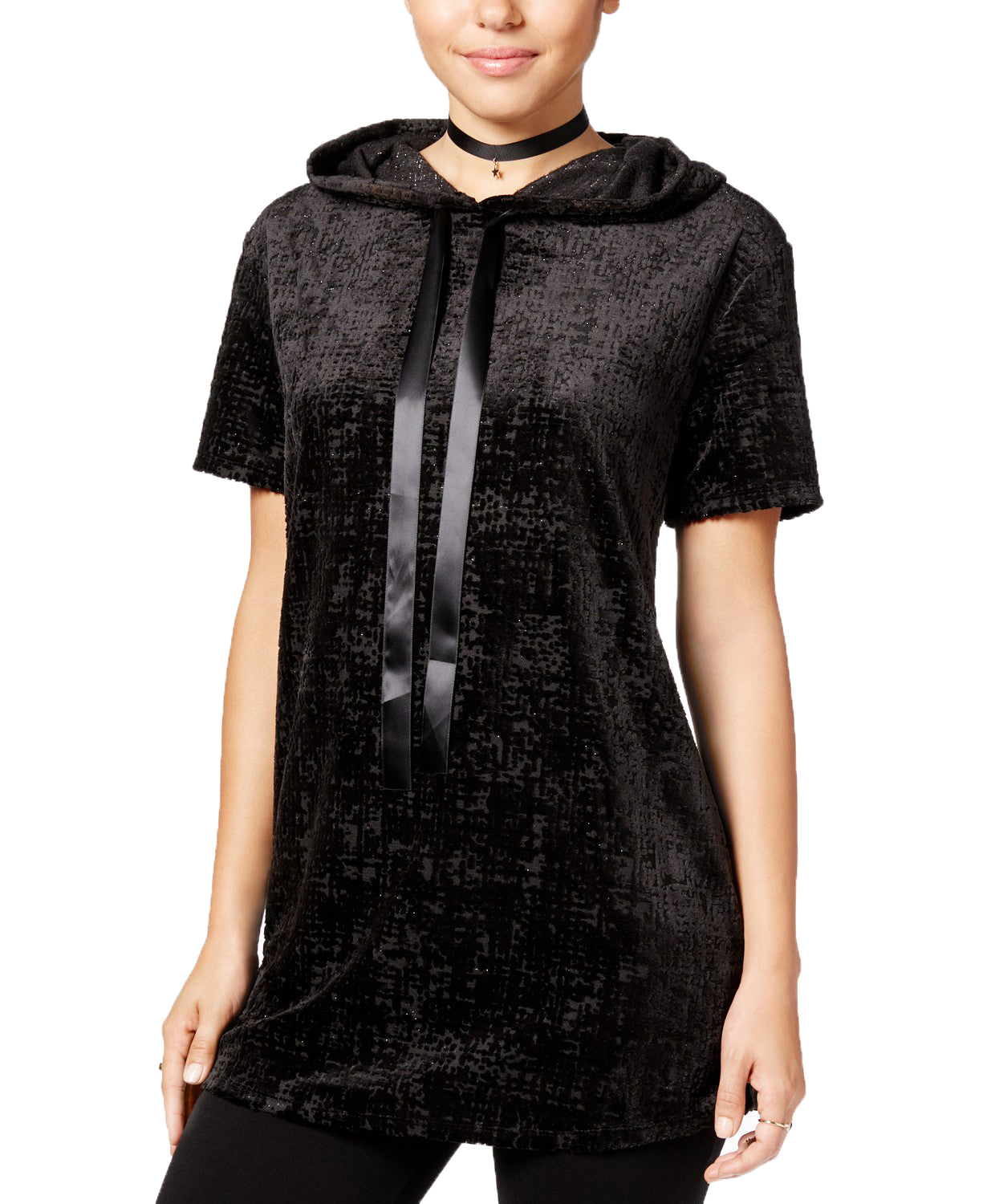 Gypsies & Moondust Juniors' Burnout Velvet Shirt