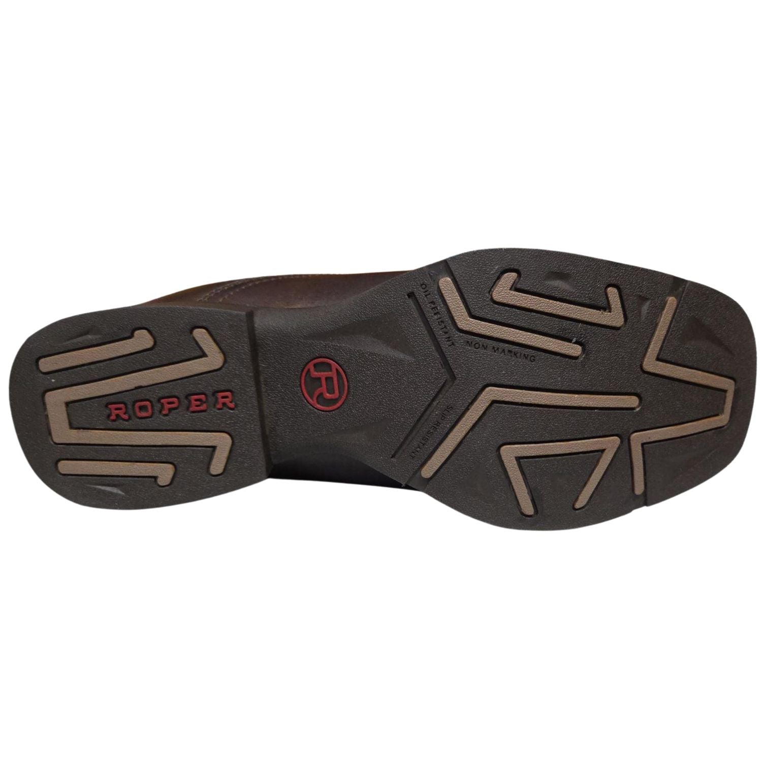 Roper Mens Wilder Sole Leather Slip On Chelsea Square Toe Shoes, Magnum Brown