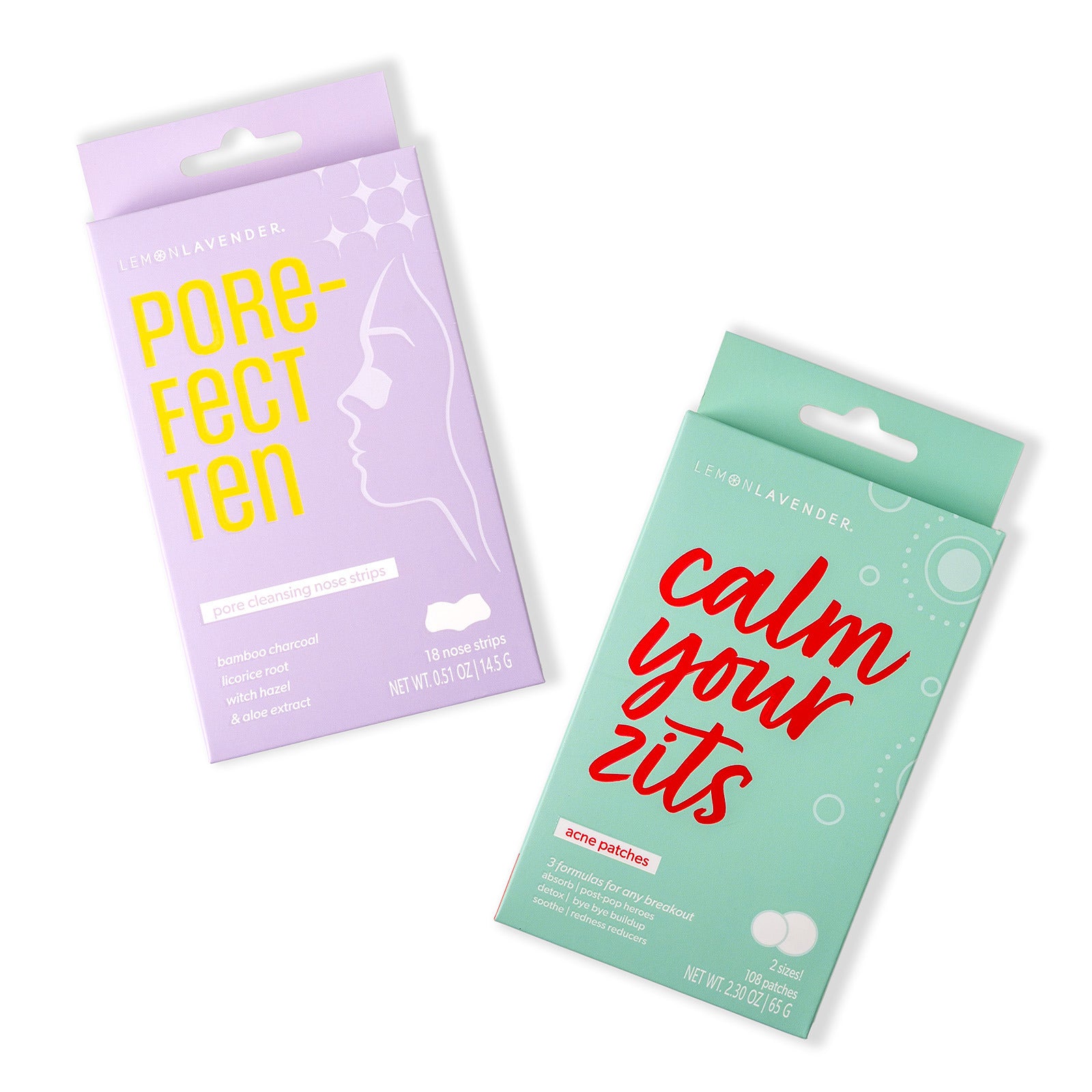 Lemon Lavender Pore the Win Cleansing Nose Strips & Acne Patches
