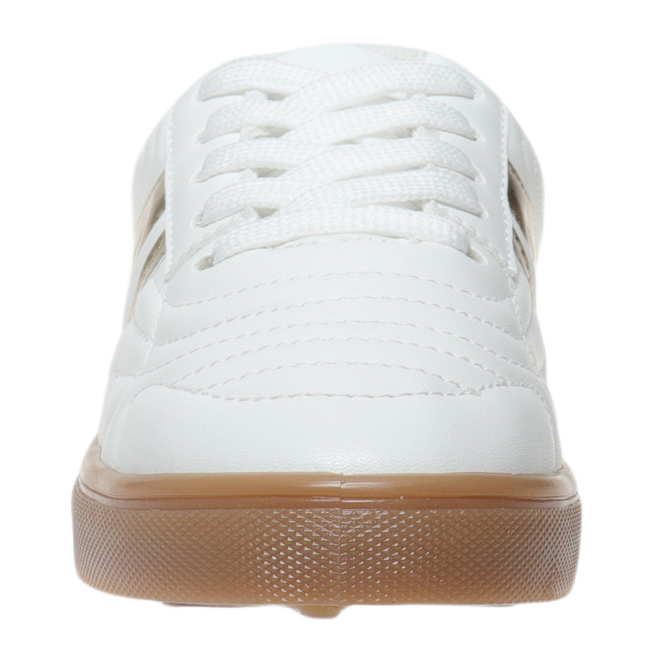 Outwoods Kids Fast-57 Lace Up Fashion Sneakers, Gold Combo