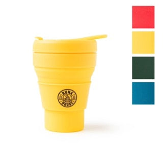 Bunkhouse Hiking Camping Waterfall Woods Collapsible Canteen Silicone Cup