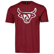 Lost Calf Unisex Angus Short Sleeve Tee Shirt, Cardinal