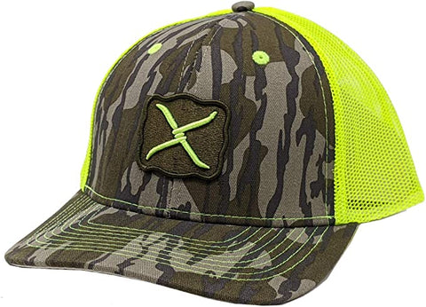 Twisted X Mens Adjustable Snapback Mesh Cap Hat (Grey/White, One Size)