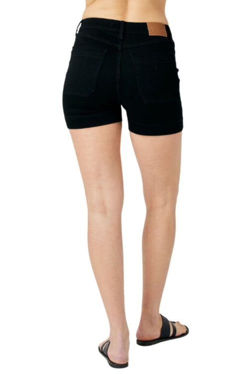 Judy Blue Womens High Waist Button Fly Trouser Shorts