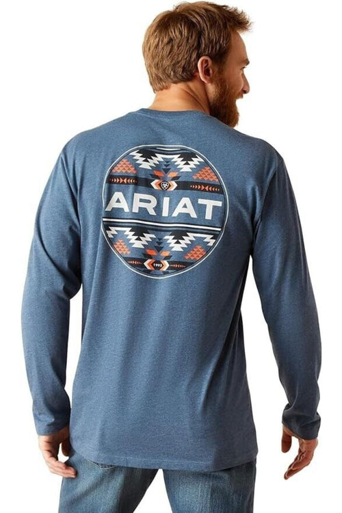 Ariat Mens Western Geo Fill Long Sleeve T-Shirt