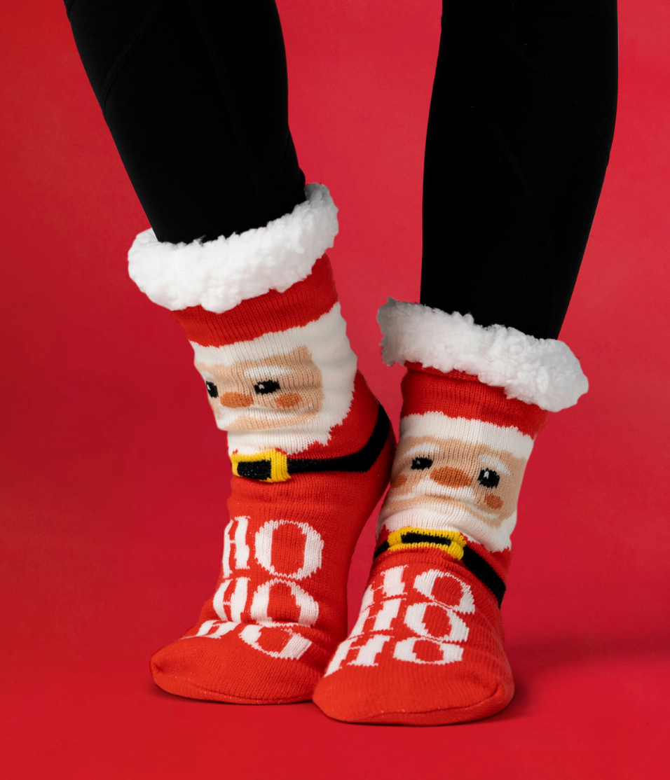 Two Left Feet Mistletoes Slipper Socks
