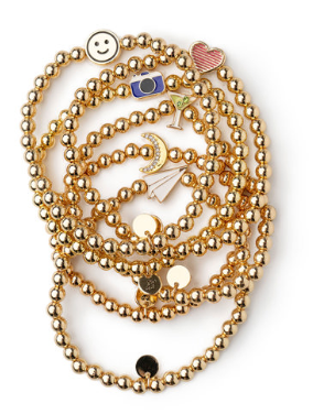 Soul Stacks Bracelet Bar, Enamel and Crystal Icons