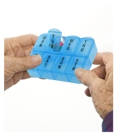 The Pill Case Box Organizer, Stay Organized, Healthy, Strong, Never Forget