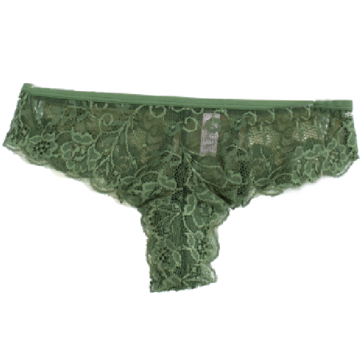 Felina Jezebel Womens 2 Pack Lace Tanga Thong, Green / Sunkiss
