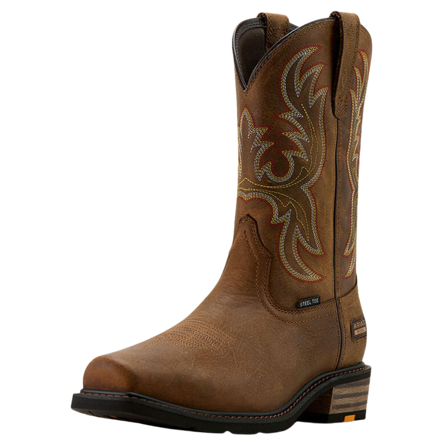 Ariat Mens Ironside Square Steel Toe Electrical Hazard Western Leather Work Boot