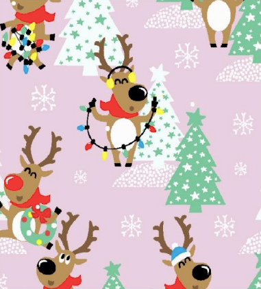 Green Town Womens V-Neck Mock Wrap Scrub Top - Christmas Holiday Prints