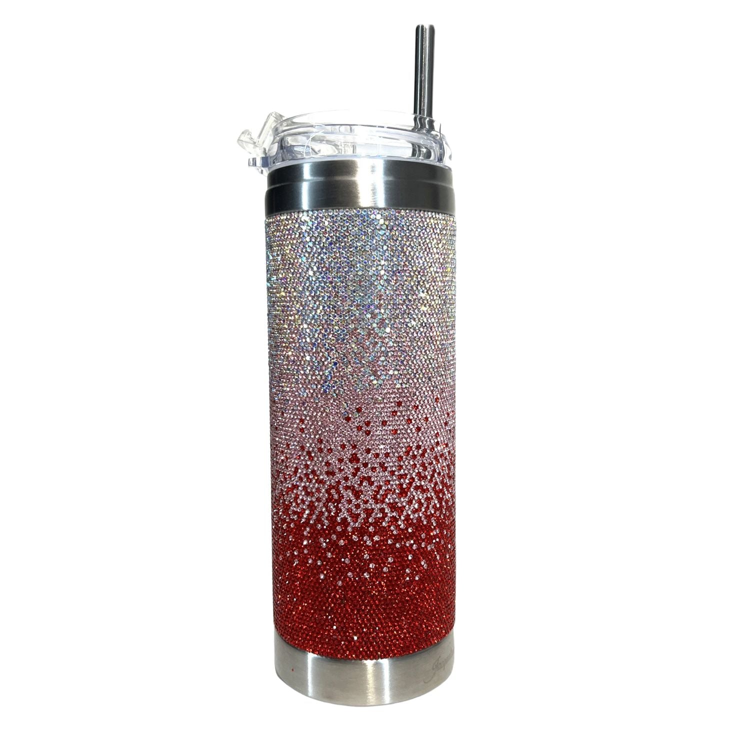 Jacqueline Kent Dazzle Me Darling Crystal Red/AB Ombre 20 oz Tumbler